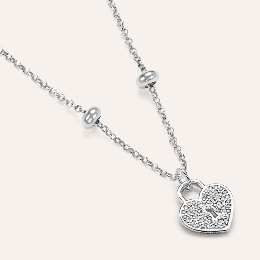 Pendente Love Beats Argento Rodiato Cubic Zirconia