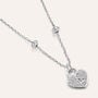 Pendente Love Beats Argento Rodiato Cubic Zirconia