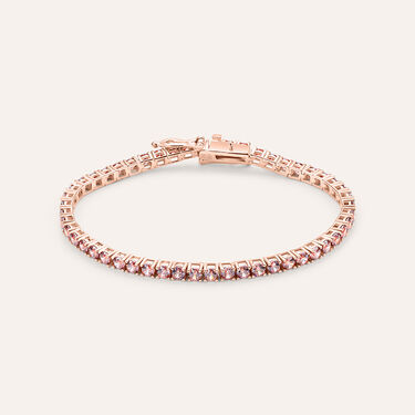 Bracciale Tennis Silver Rainbow Argento Rosato Cubic Zirconia