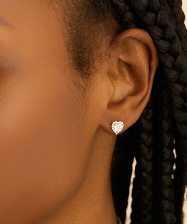 Orecchini Lobo Punto Luce Claire Oro Giallo Cubic Zirconia