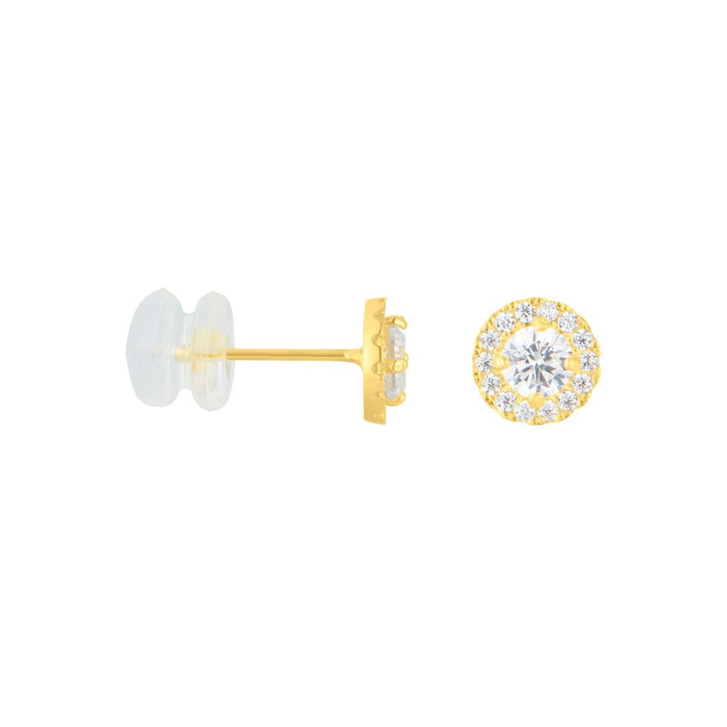 Orecchini Lobo Punto Luce Bon Ton Oro Giallo Cubic Zirconia - Orecchini a Lobo Donna | Stroili