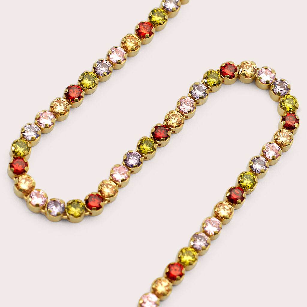 Bracciale Tennis Silver Rainbow Argento Rosa Cubic Zirconia - Bracciali Tennis Donna | Stroili