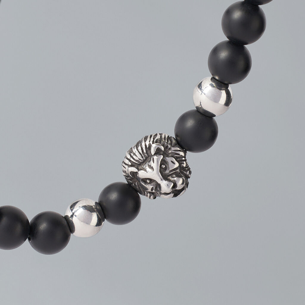 Bracciale Man Code Acciaio Bicolore Bianco / Nero Onice - Bracciali Uomo | Stroili