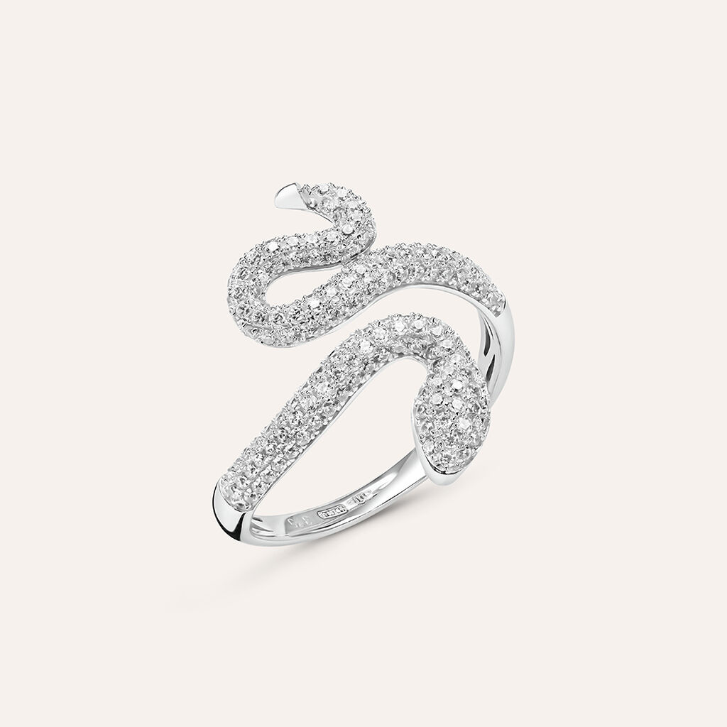 Anello Fantasia Claire Oro Bianco Cubic Zirconia