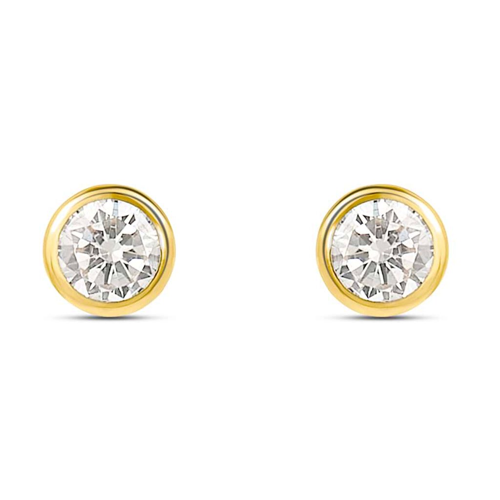 Orecchini Lobo Punto Luce Bon Ton Oro Giallo Cubic Zirconia - Orecchini a Lobo Donna | Stroili
