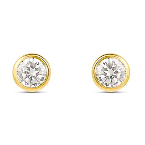 Orecchini Lobo Punto Luce Bon Ton Oro Giallo Cubic Zirconia - Orecchini a Lobo Donna | Stroili