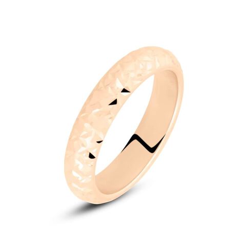 Fede Classica Leggera Diamantata 4 mm Oro Rosa - Anelli con Incisione Donna | Stroili