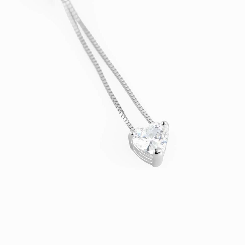 Collana Punto Luce Claire Oro Bianco Cubic Zirconia
