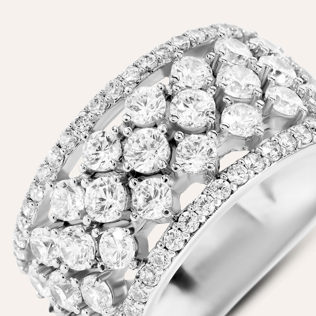 Anello Fascia Silver Elegance Argento Rodiato Cubic Zirconia