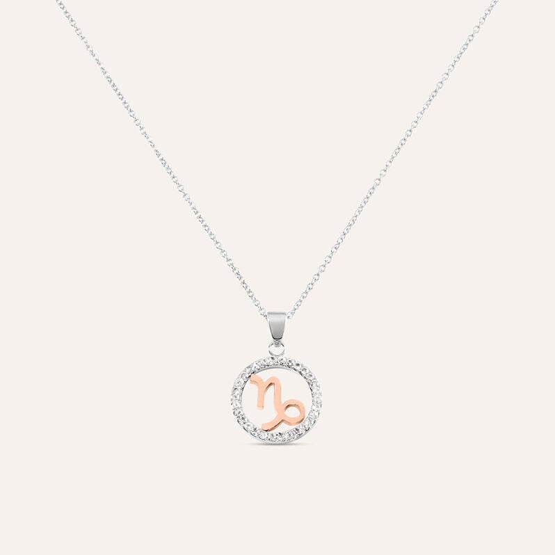 Collana Sunrise Acciaio Bicolore Bianco / Rosa Cubic Zirconia - Collane Donna | Stroili