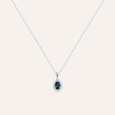 Collana Am&eacute;lie Oro Bianco Topazio Cubic Zirconia
