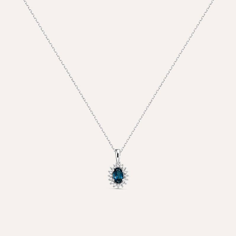 Collana Am&eacute;lie Oro Bianco Topazio Cubic Zirconia - Collane Donna | Stroili