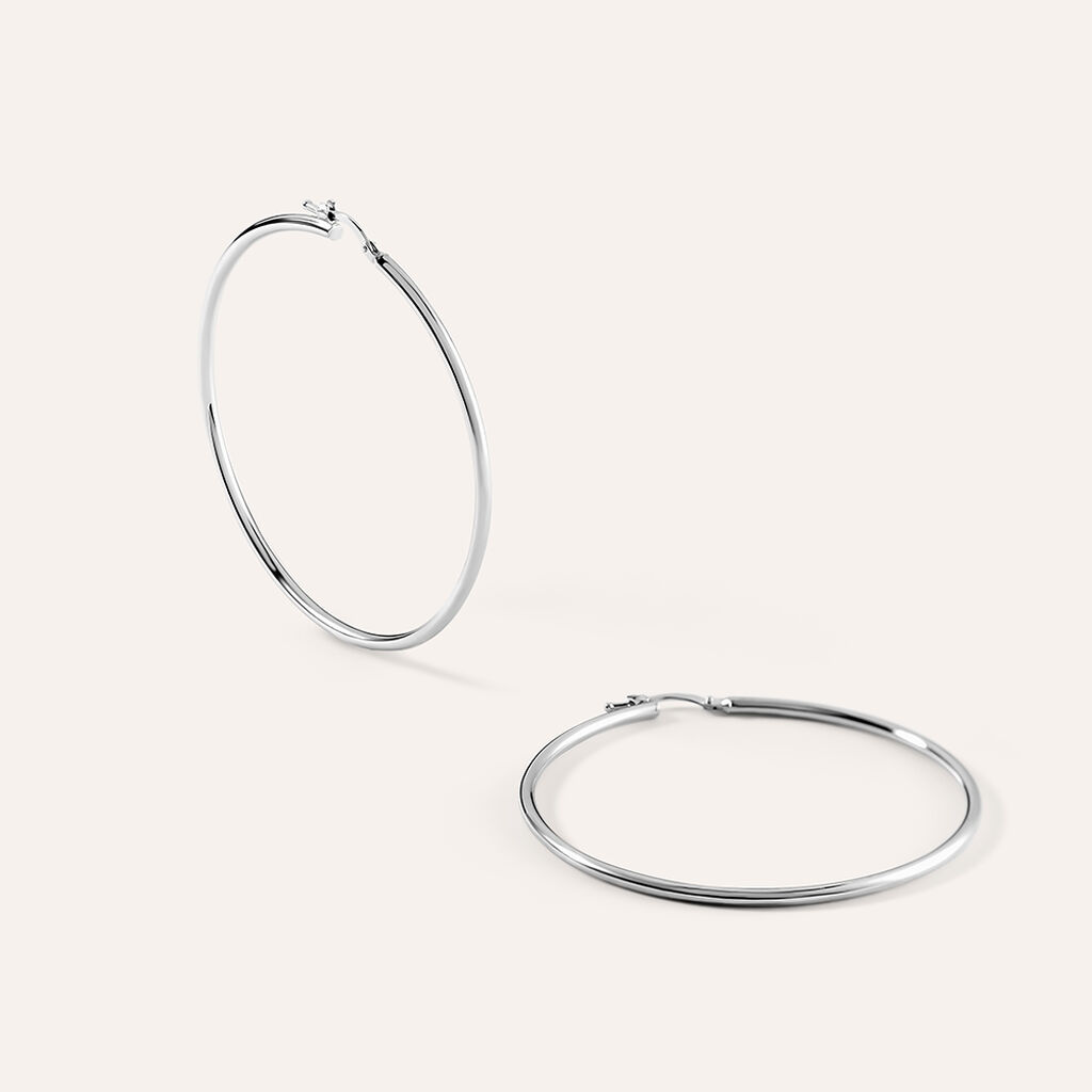 Orecchini A Cerchio Toujours Oro Bianco