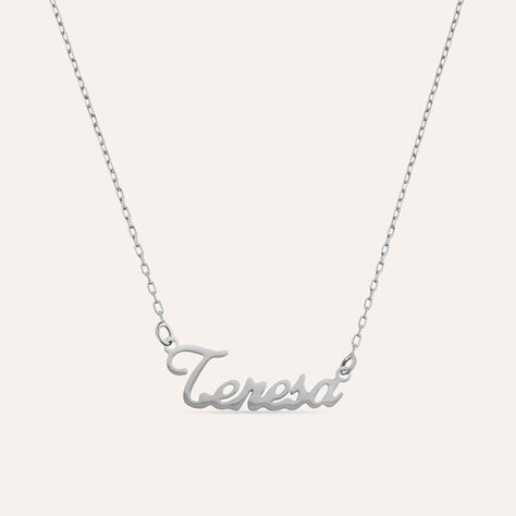 Collana Teresa Gold Names Oro Bianco - Collane Unisex | Stroili