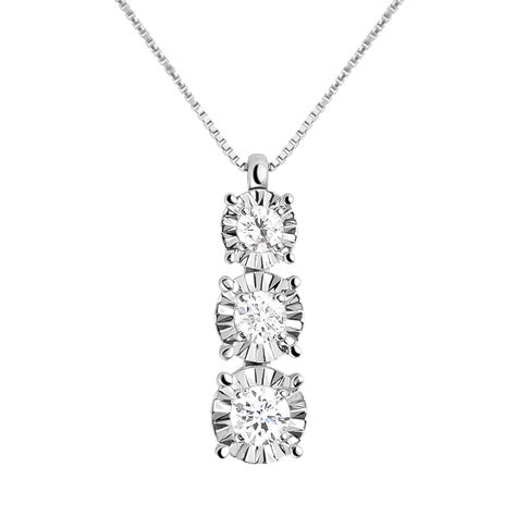 Collana Trilogy Diamotion Oro Bianco Diamante - Collane Donna | Stroili