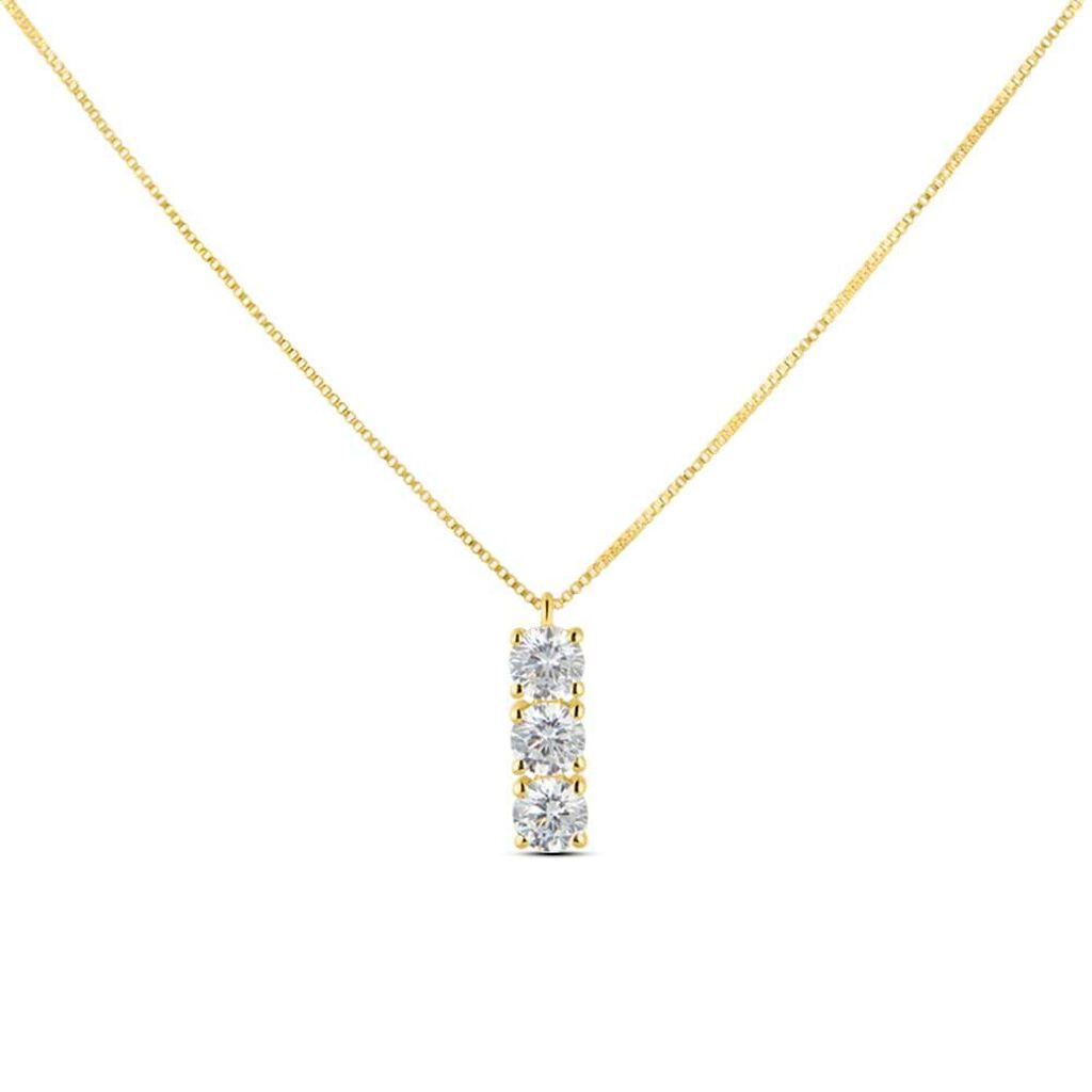 Collana Trilogy Claire Oro Giallo Cubic Zirconia - Collane Donna | Stroili