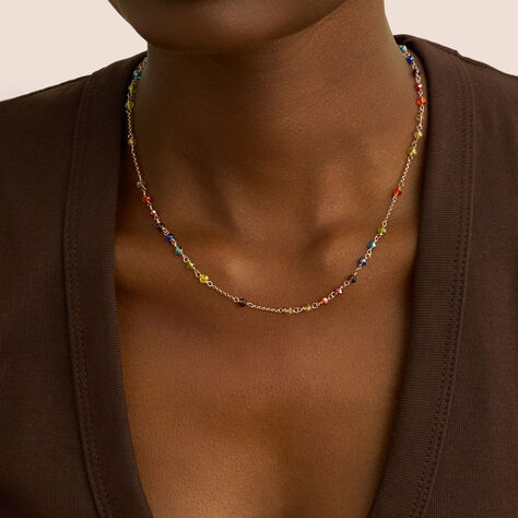 Collana Silver Collection Argento Rosa Cristallo - Collane Donna | Stroili