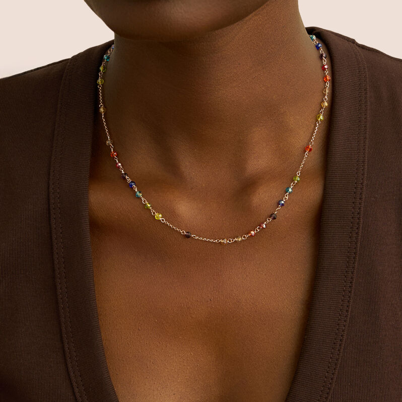 Collana Silver Collection Argento Rosa Cristallo - Collane Donna | Stroili