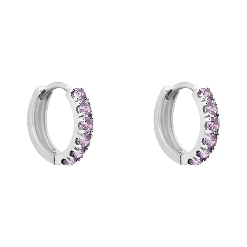 Orecchini A Cerchio Toujours Oro Bianco Cubic Zirconia - Orecchini a Cerchio Donna | Stroili