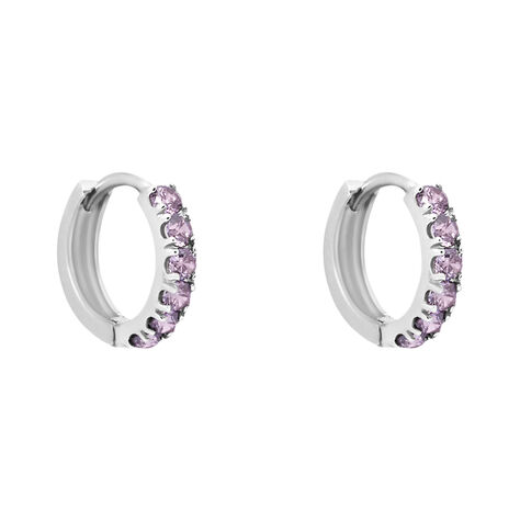 Orecchini A Cerchio Toujours Oro Bianco Cubic Zirconia - Orecchini a Cerchio Donna | Stroili