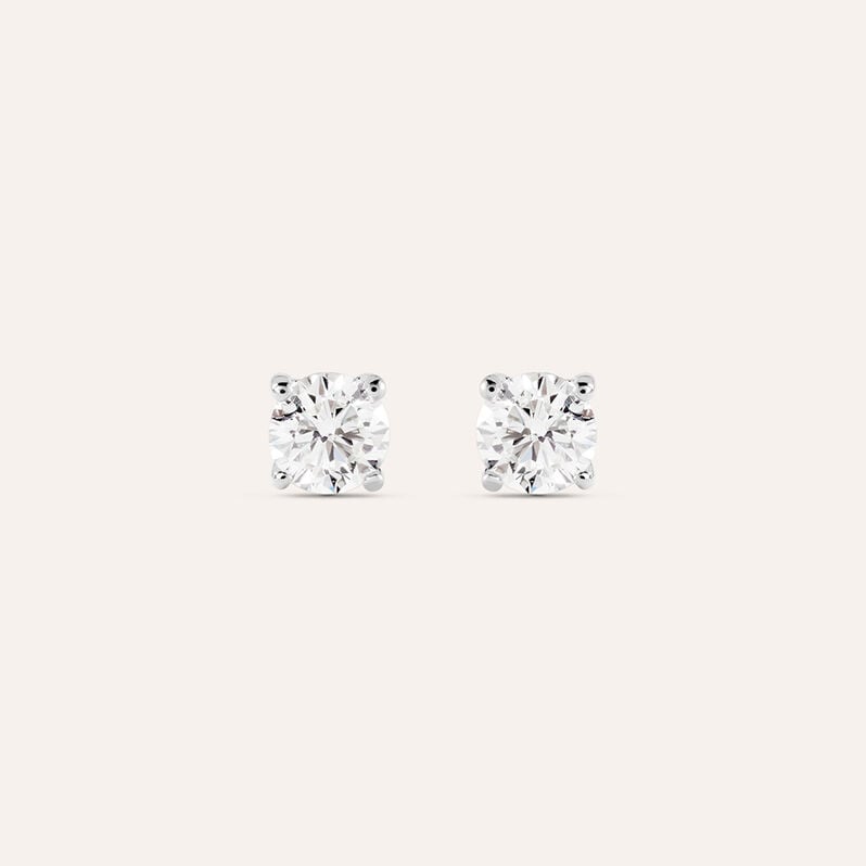 Orecchini Lobo Punto Luce Grace Oro Bianco Diamante - Orecchini a Lobo Donna | Stroili