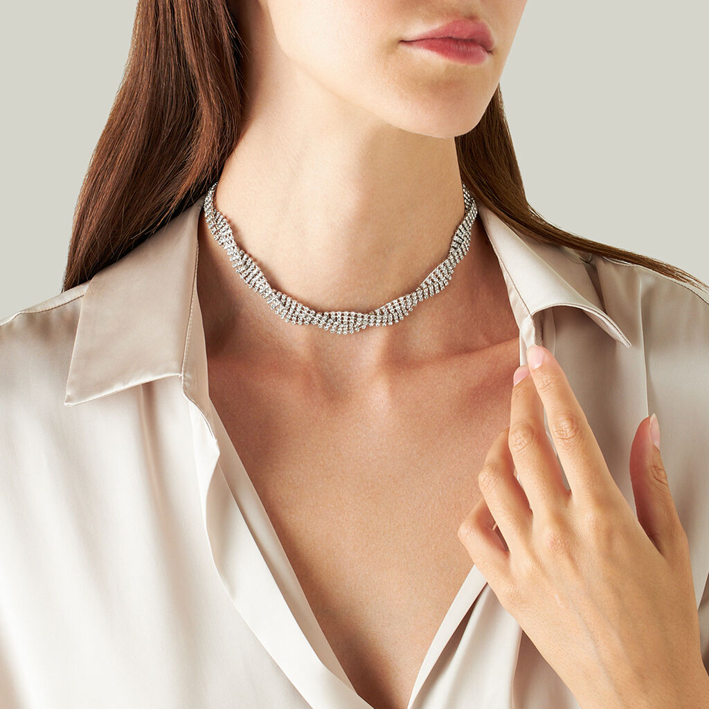Collana Romantic Shine Metallo Cristallo - Collane Donna | Stroili