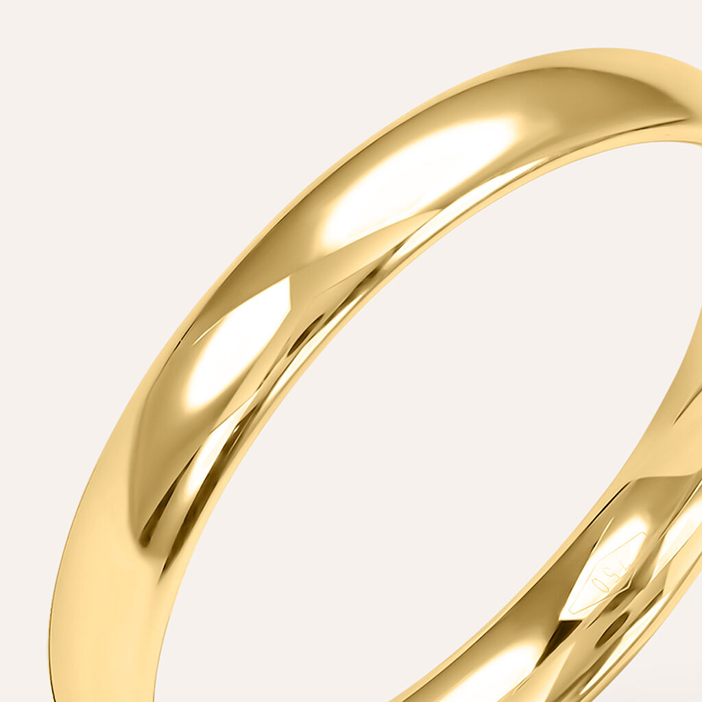 Fede Comoda Leggera 3 mm Oro Giallo - Anelli con Incisione Unisex | Stroili