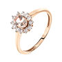 Anello Solitario Jasmine Oro Rosa Morganite Diamante