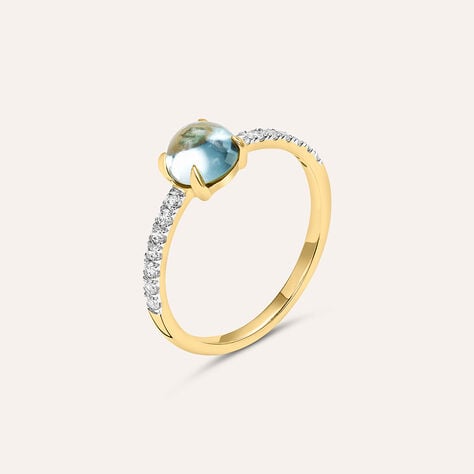Anello Solitario Amélie Oro Giallo Topazio Cubic Zirconia - Regalo per Cerimonie Religiose Donna | Stroili