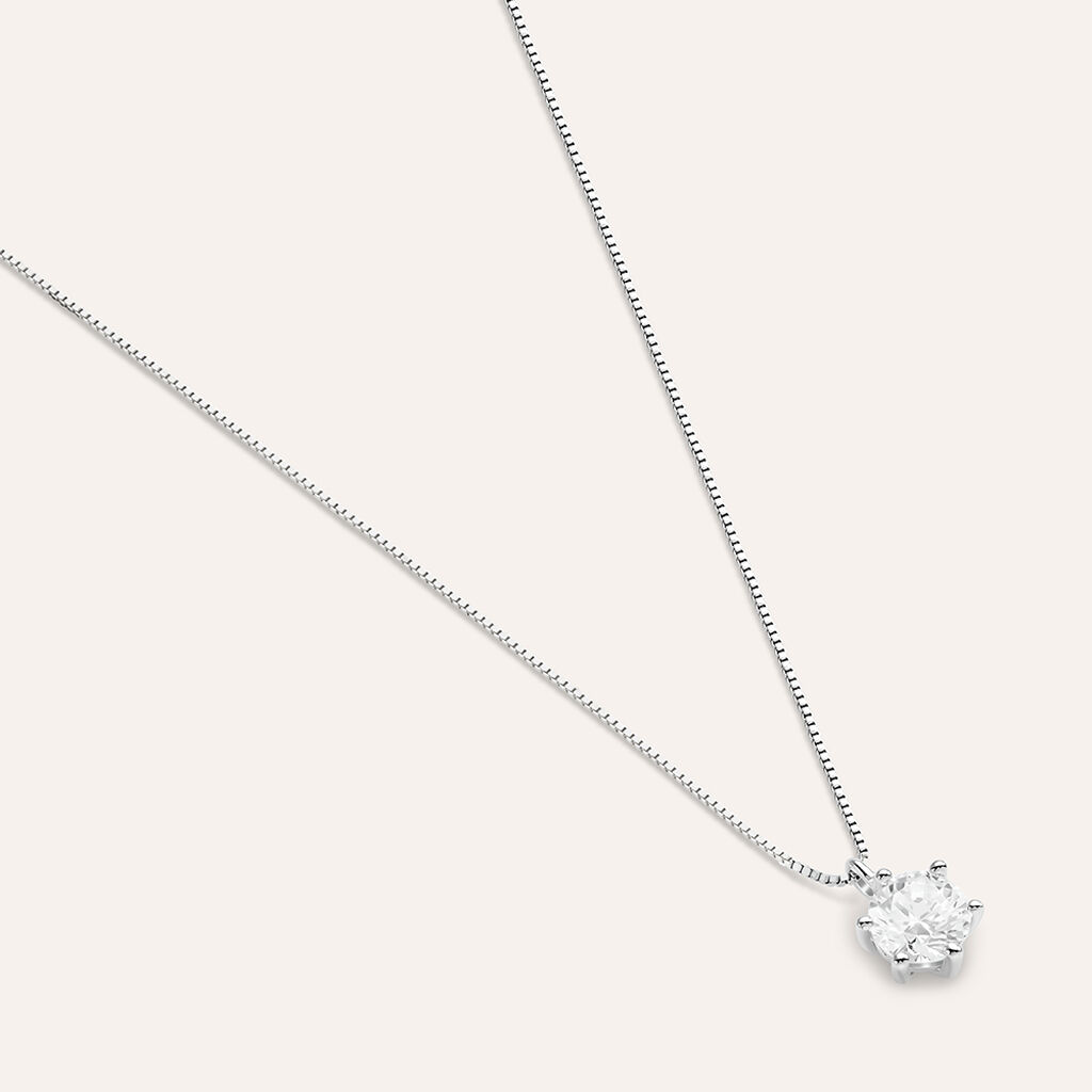 Collana Punto Luce Claire Oro Bianco Cubic Zirconia - Collane Punto Luce Donna | Stroili
