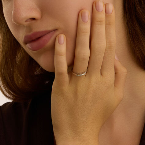 Anello Riviere Grace Oro Bianco Diamante - Anelli Riviere Donna | Stroili