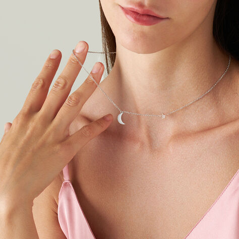 Collana Silver Moments Argento Bicolore Bianco / Rosa Cubic Zirconia - Collane Donna | Stroili