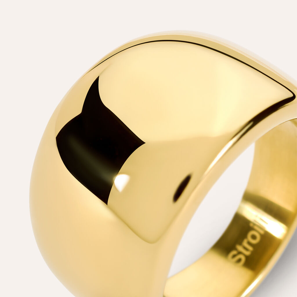 Anello Fascia Radiance Acciaio Dorato