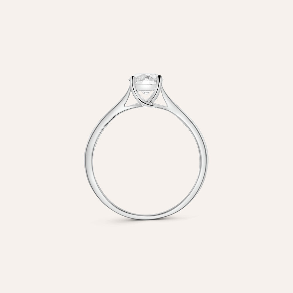Anello Solitario Diamade Oro Bianco Diamante Lab-Grown - Anelli con Pietre Donna | Stroili