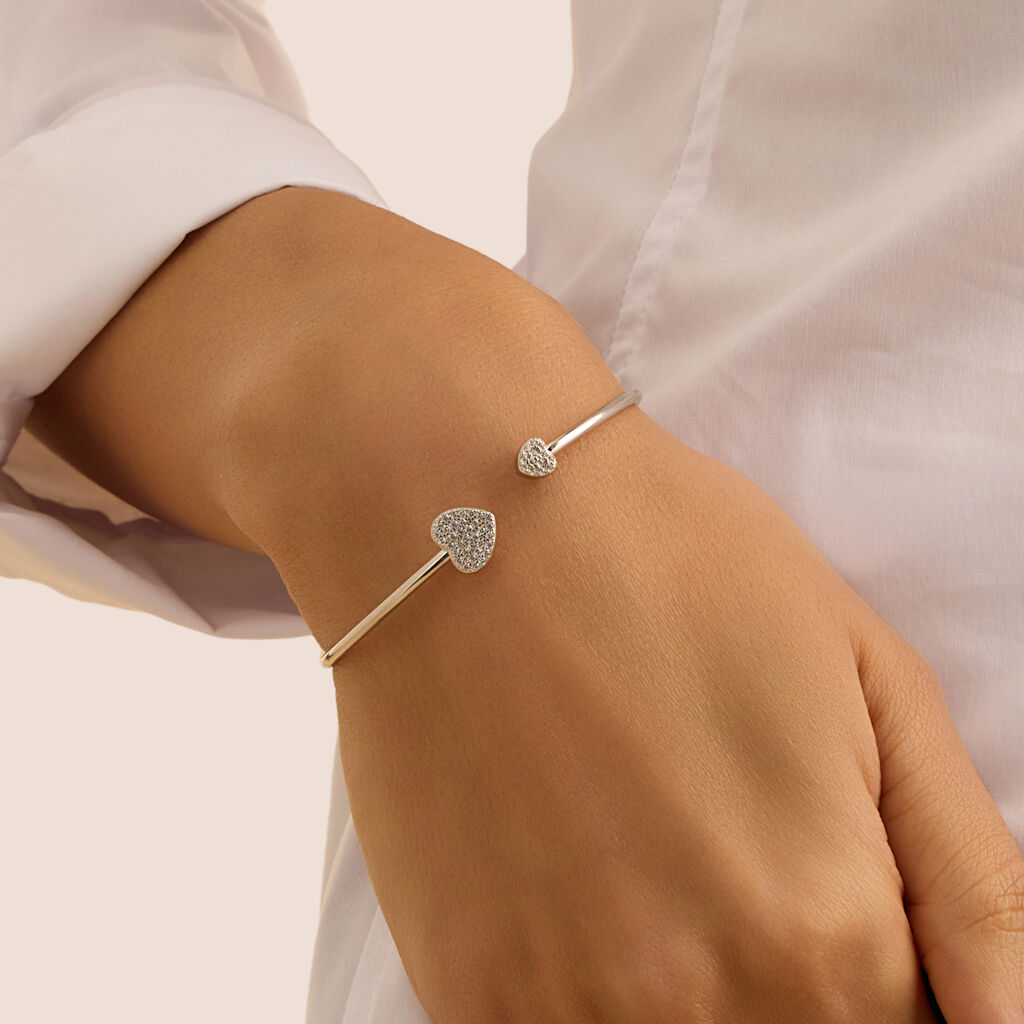 Bangle Silver Shine Argento Rodiato Cubic Zirconia