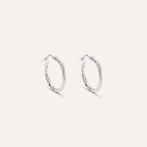 Orecchini A Cerchio Toujours Oro Bianco - Orecchini a Cerchio Donna | Stroili