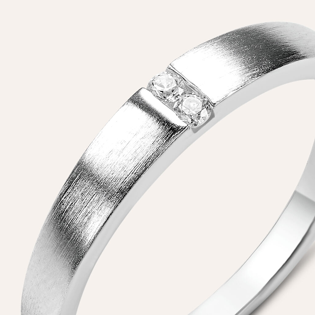 Anello Fedina Silver Collection Argento Rodiato Cubic Zirconia