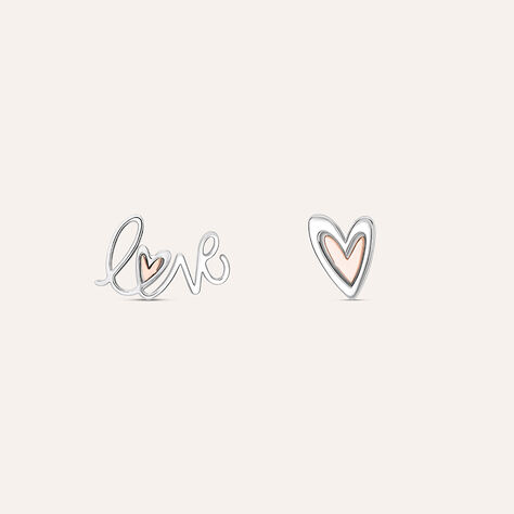 Orecchini Spaiati Silver Collection Argento Bicolore Bianco / Rosa - Gioielli Donna | Stroili