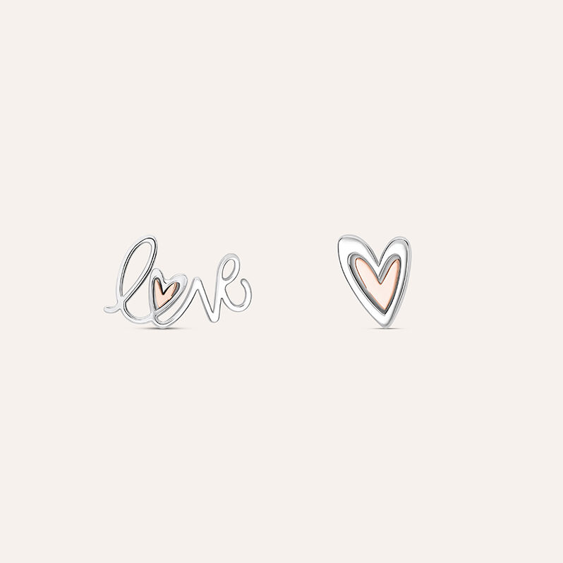 Orecchini Spaiati Silver Collection Argento Bicolore Bianco / Rosa - Gioielli Donna | Stroili