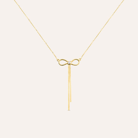 Collana Fiocco Beverly Oro Giallo Cubic Zirconia - Collane Donna | Stroili