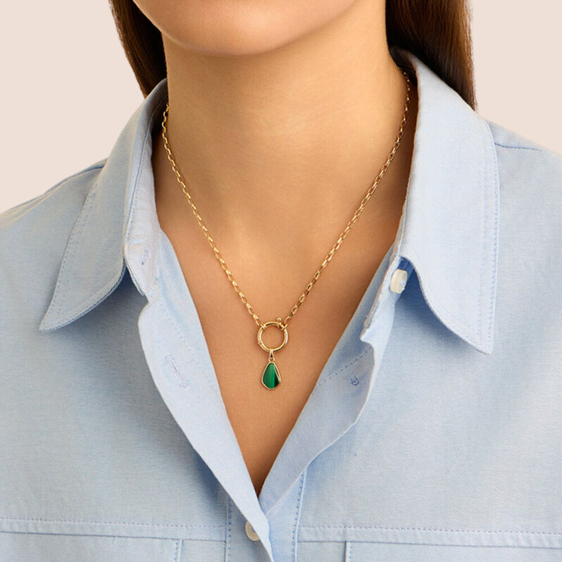 Pendente Poème Oro Giallo Malachite - Ciondoli Donna | Stroili