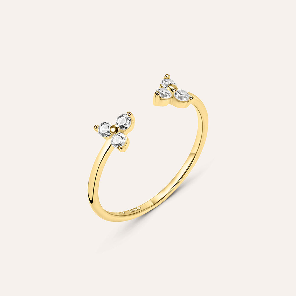 Anello Fantasia Claire Oro Giallo Cubic Zirconia