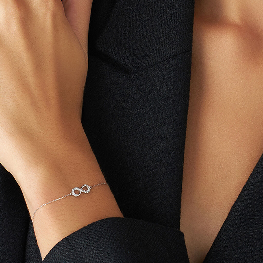 Bracciale Claire Oro Bianco Cubic Zirconia - Bracciali Amicizia Donna | Stroili