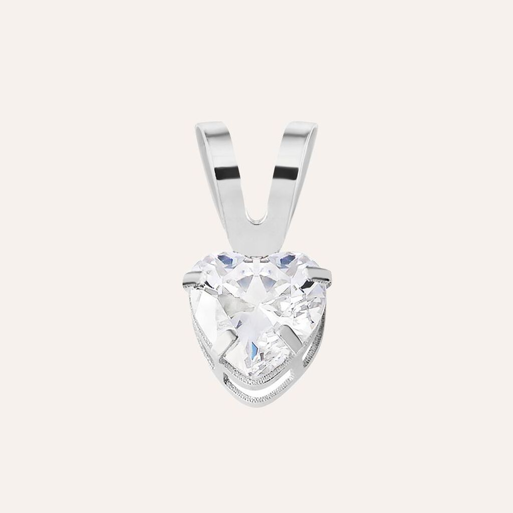 Pendente Punto Luce Poème Oro Bianco Cubic Zirconia