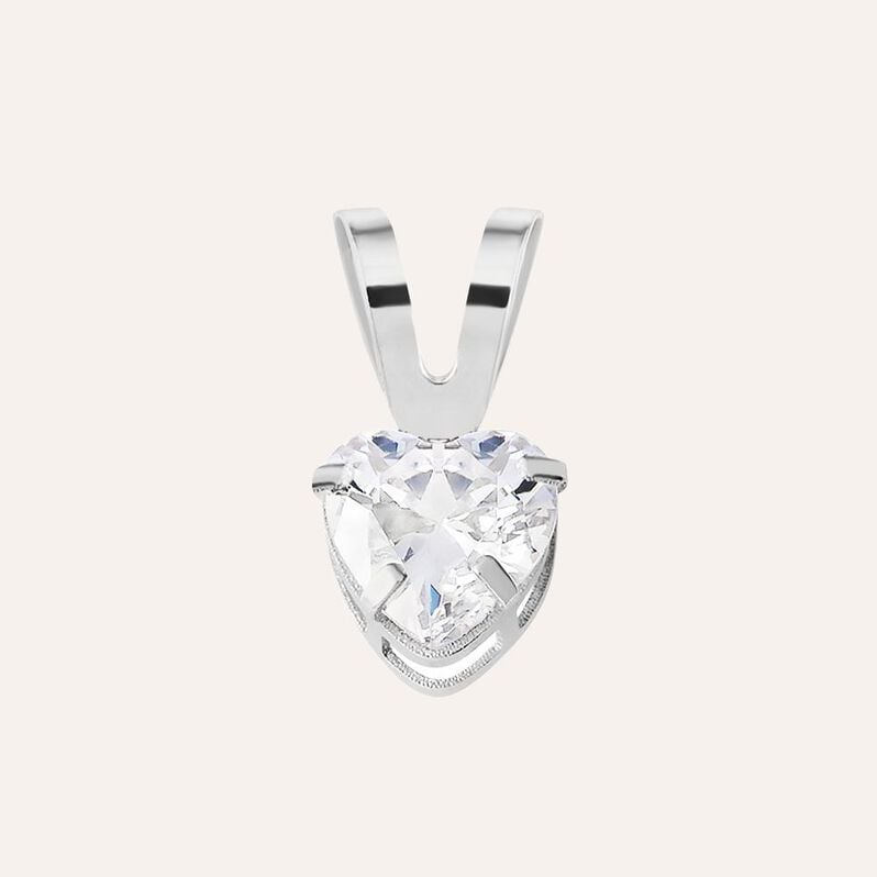 Pendente Punto Luce Poème Oro Bianco Cubic Zirconia - Ciondoli Donna | Stroili