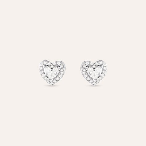 Orecchini Lobo Sophia Oro Bianco Diamante - Orecchini a Lobo Donna | Stroili