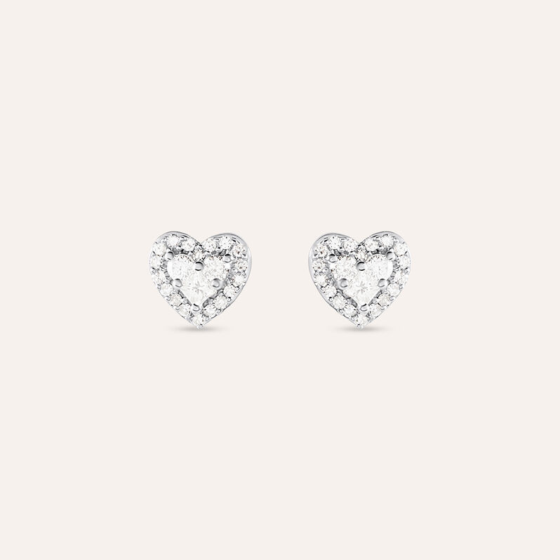 Orecchini Lobo Sophia Oro Bianco Diamante - Orecchini a Lobo Donna | Stroili