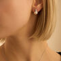 Orecchini Lobo Silver Pearls Argento Rodiato Cubic Zirconia Perla sintetica