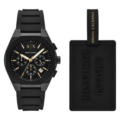 Set Orologio Al Quarzo Armani Exchange con Targhetta per Valigia Ax7165set - Orologi con Datario Uomo | Stroili