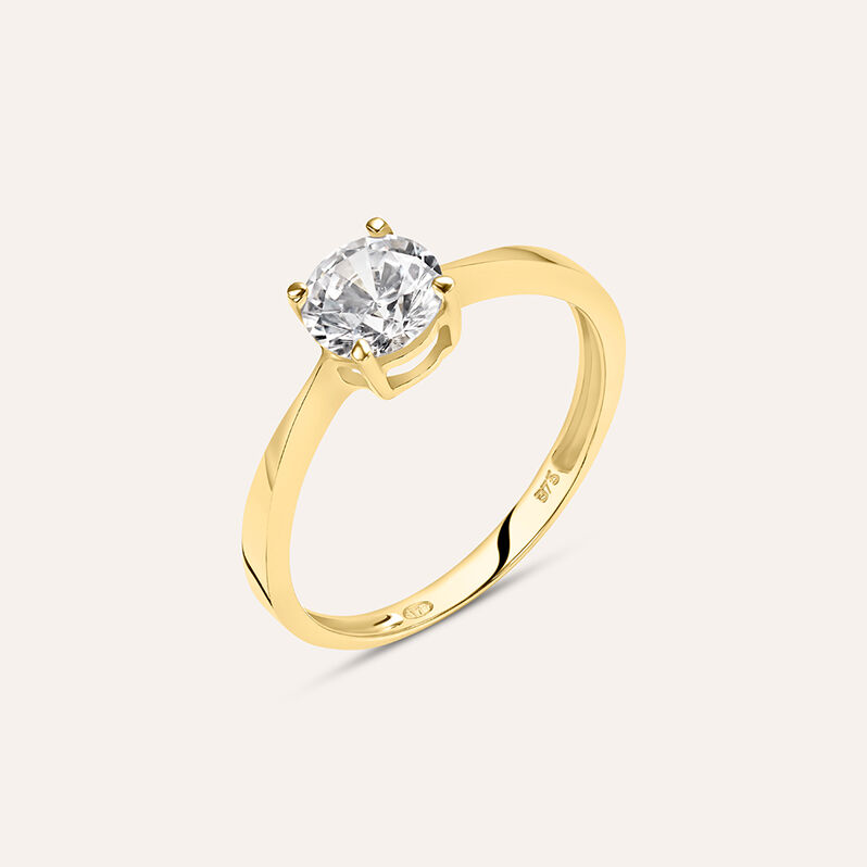 Anello Solitario Claire Oro Giallo Cubic Zirconia - Anelli con Pietre Donna | Stroili